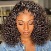 4*4 HD Lace Realistic Curly Bob Wig 250% Density Full End
